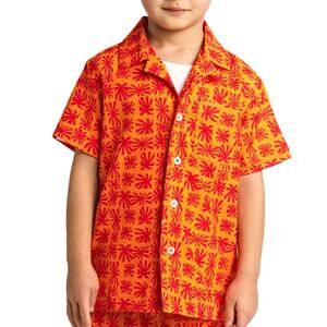 Sovereign Code Big Boys Printed Seersucker Short-Sleeve Button-Down Shirt Size 5